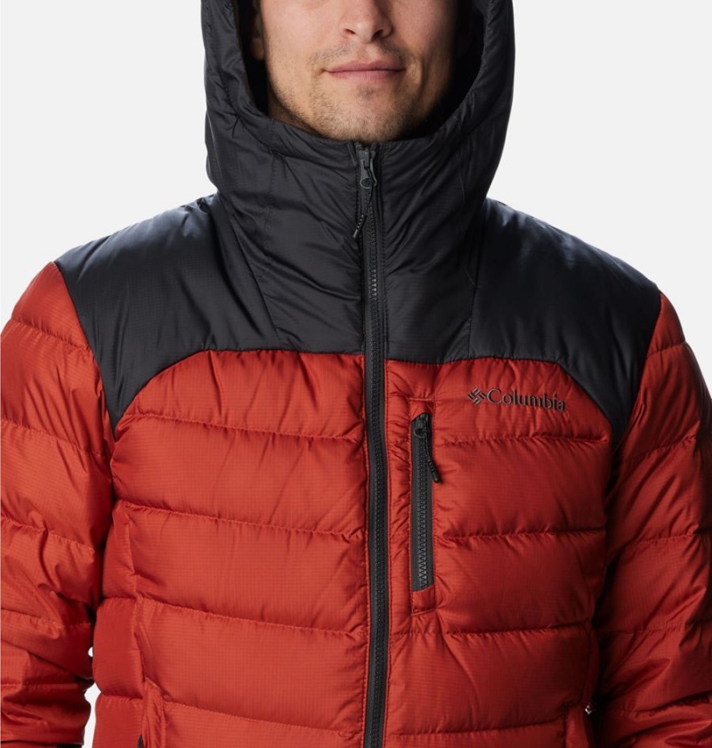 Columbia Autumn Park Hooded Insulated Men's Puffer Jacket Red | WXMPKJ-628