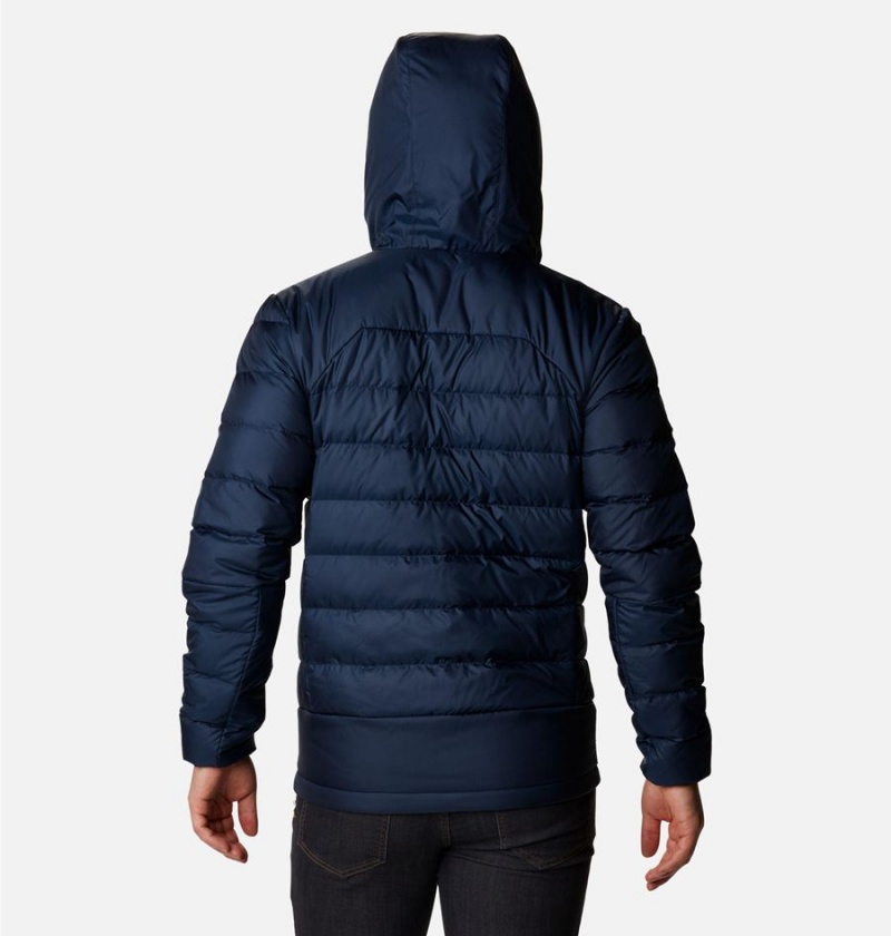 Columbia Autumn Park Hooded Insulated Men's Puffer Jacket Navy | QBSUHP-048