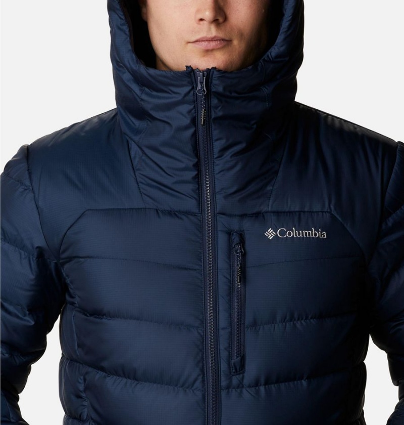 Columbia Autumn Park Hooded Insulated Men's Puffer Jacket Navy | QBSUHP-048