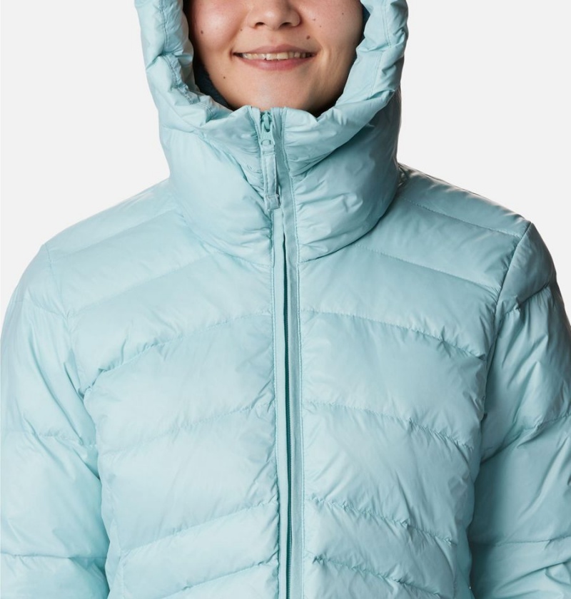Columbia Autumn Park Hooded Mid Women's Puffer Jacket Turquoise | CAMXPS-627