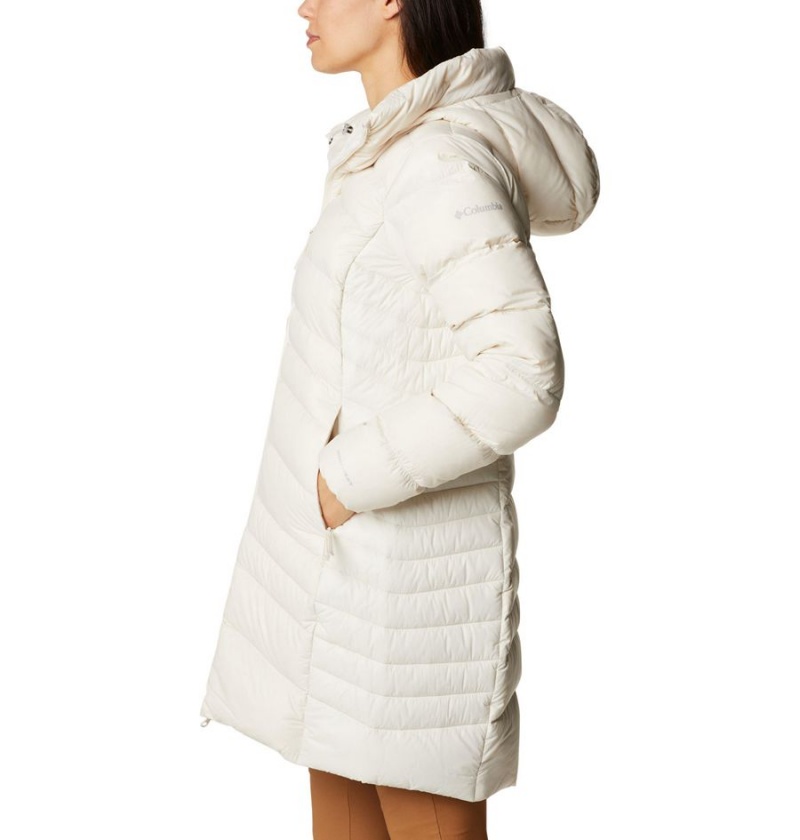 Columbia Autumn Park Hooded Mid Women's Puffer Jacket White | DUJXKR-860