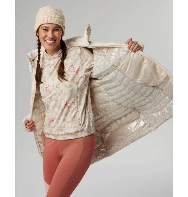 Columbia Autumn Park Hooded Mid Women's Puffer Jacket White | DUJXKR-860