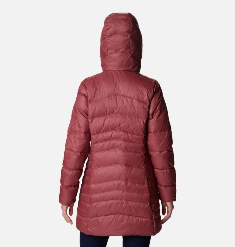 Columbia Autumn Park Hooded Mid Women's Puffer Jacket Red | IVZMYN-815