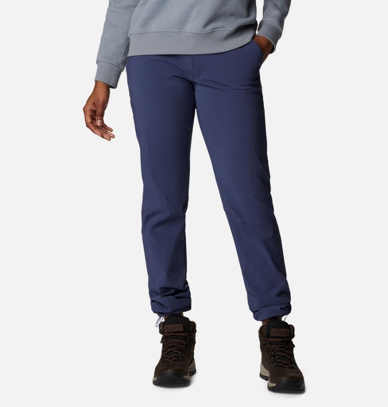 Columbia Back Beauty Softshell Women's Pants Navy | JHQKNY-840
