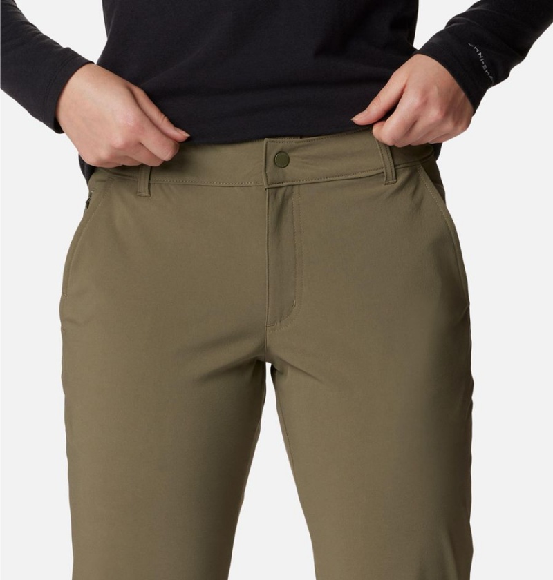 Columbia Back Beauty Softshell Women's Pants Green | MFSROP-829