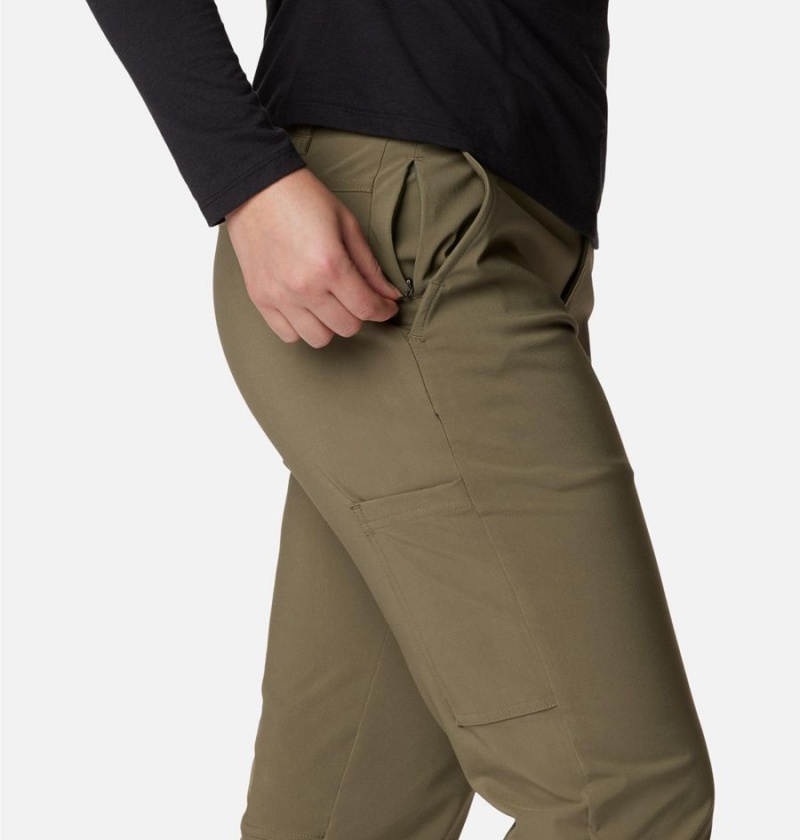 Columbia Back Beauty Softshell Women's Pants Green | MFSROP-829