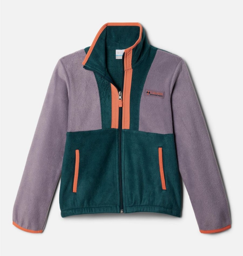 Columbia Back Bowl Full Zip Fleece Kids\' Jacket Purple | ZLAUMX-718