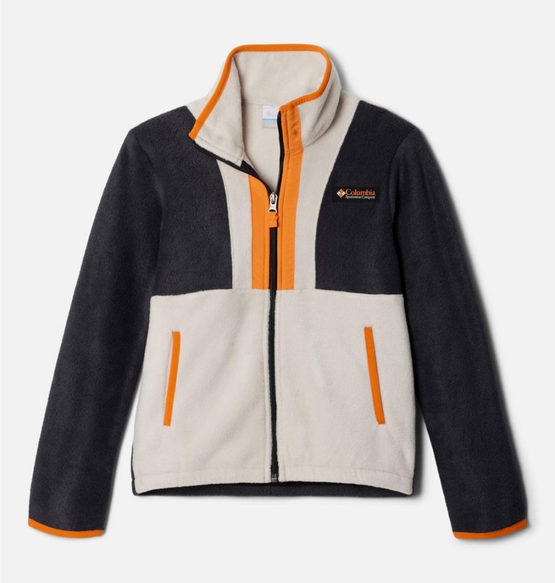 Columbia Back Bowl Full Zip Fleece Kids\' Jacket Black | OBTJVS-704