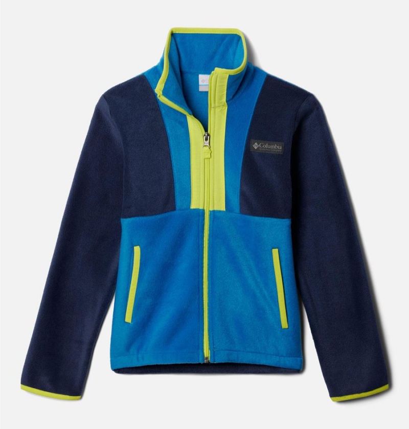 Columbia Back Bowl Full Zip Fleece Kids\' Jacket Navy | ZDJFWL-759