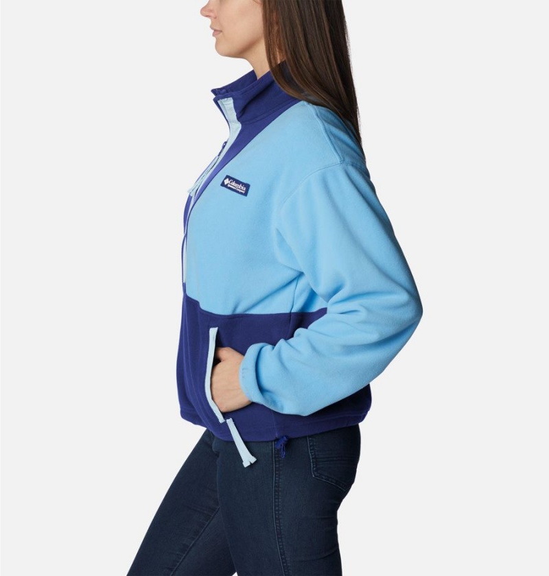 Columbia Back Bowl Full Zip Women's Fleece Jacket Blue | PAJWBX-719