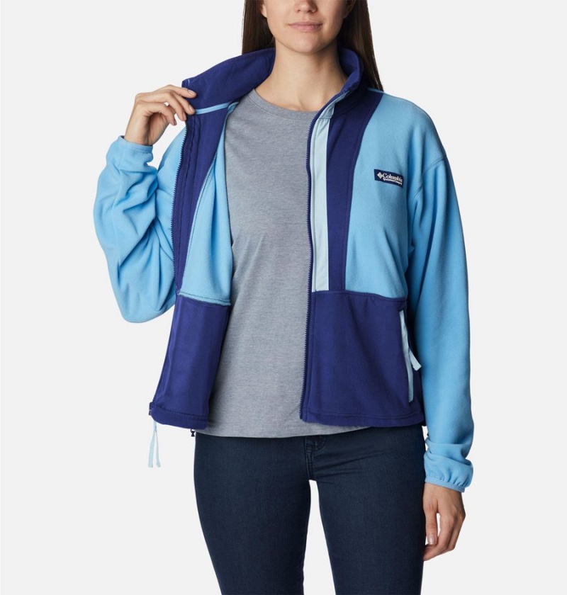 Columbia Back Bowl Full Zip Women's Fleece Jacket Blue | PAJWBX-719