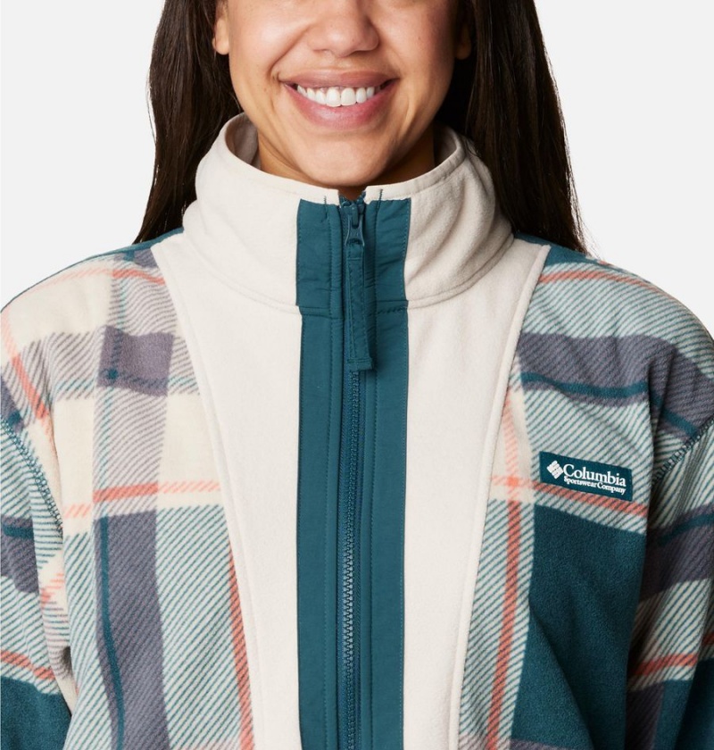 Columbia Back Bowl Full Zip Women's Fleece Jacket White | ISORVD-781