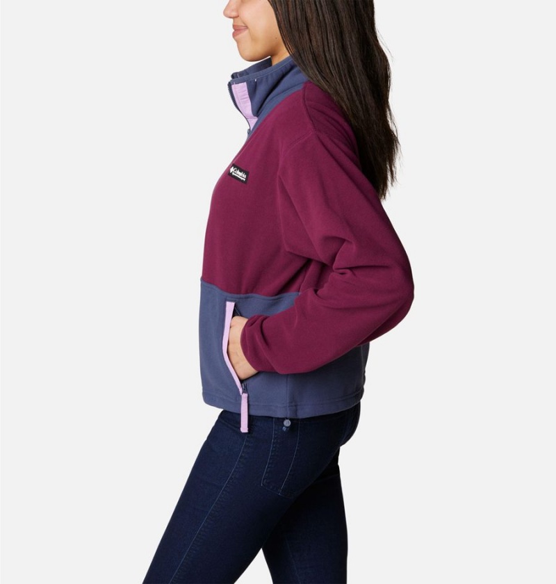 Columbia Back Bowl Full Zip Women's Fleece Jacket Navy | UXMNKV-091