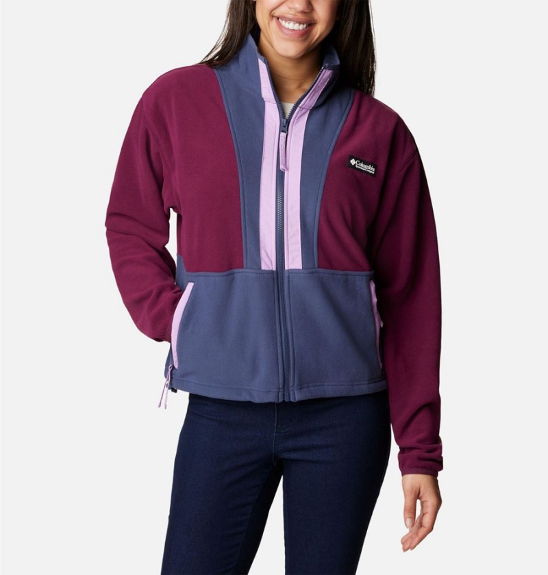 Columbia Back Bowl Full Zip Women\'s Fleece Jacket Navy | UXMNKV-091