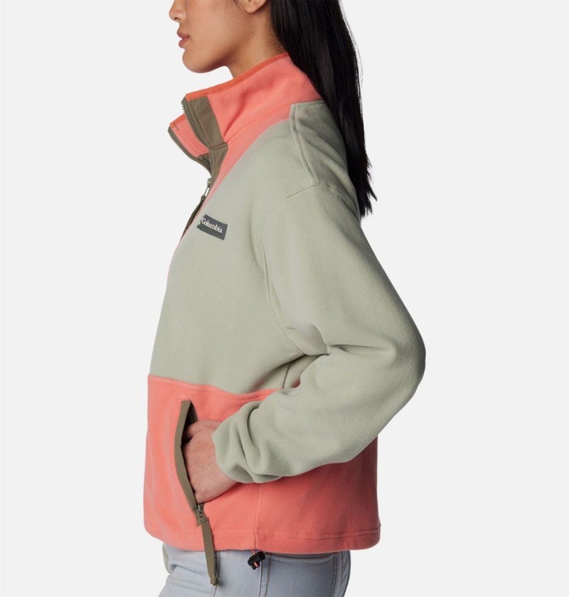 Columbia Back Bowl Full Zip Women's Fleece Jacket Green | HGVIRO-219