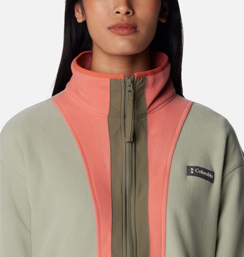 Columbia Back Bowl Full Zip Women's Fleece Jacket Green | HGVIRO-219