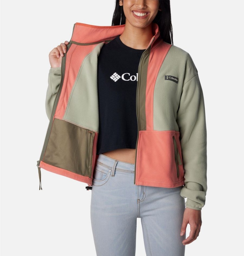 Columbia Back Bowl Full Zip Women's Fleece Jacket Green | HGVIRO-219
