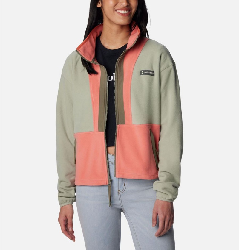 Columbia Back Bowl Full Zip Women's Fleece Jacket Green | HGVIRO-219