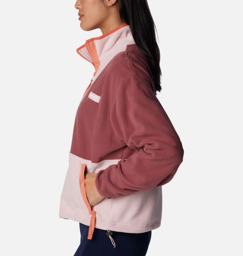 Columbia Back Bowl Full Zip Women's Fleece Jacket Pink | JQGVZO-719