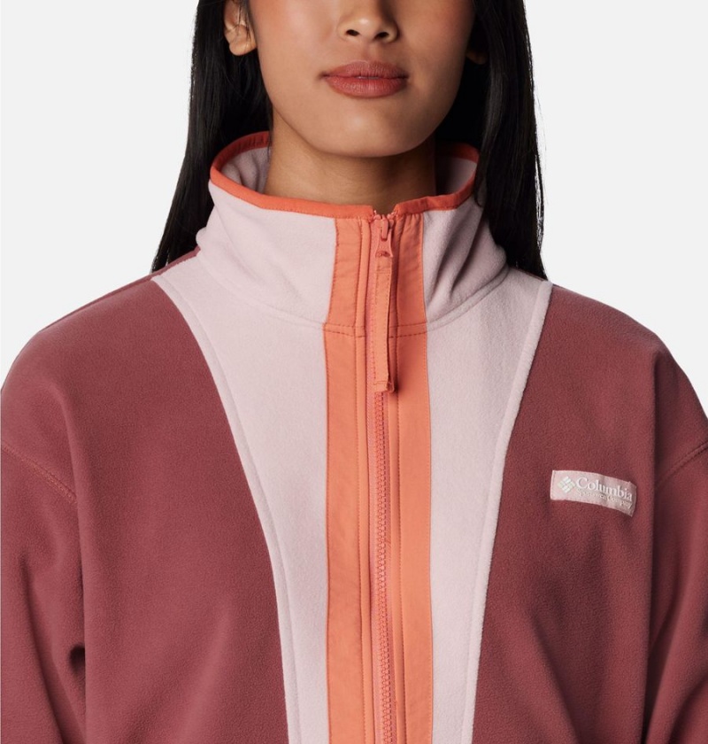 Columbia Back Bowl Full Zip Women's Fleece Jacket Pink | JQGVZO-719