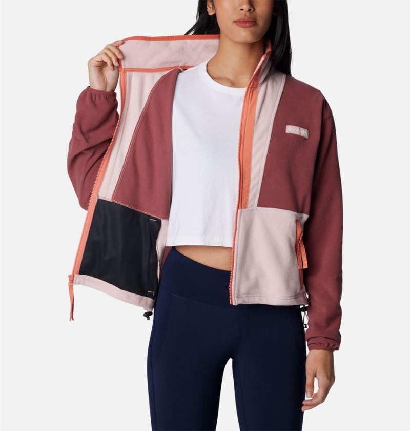 Columbia Back Bowl Full Zip Women's Fleece Jacket Pink | JQGVZO-719