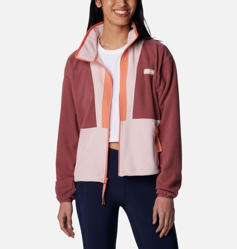 Columbia Back Bowl Full Zip Women's Fleece Jacket Pink | JQGVZO-719