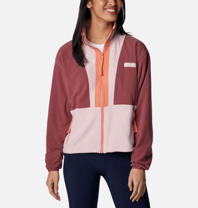 Columbia Back Bowl Full Zip Women\'s Fleece Jacket Pink | JQGVZO-719