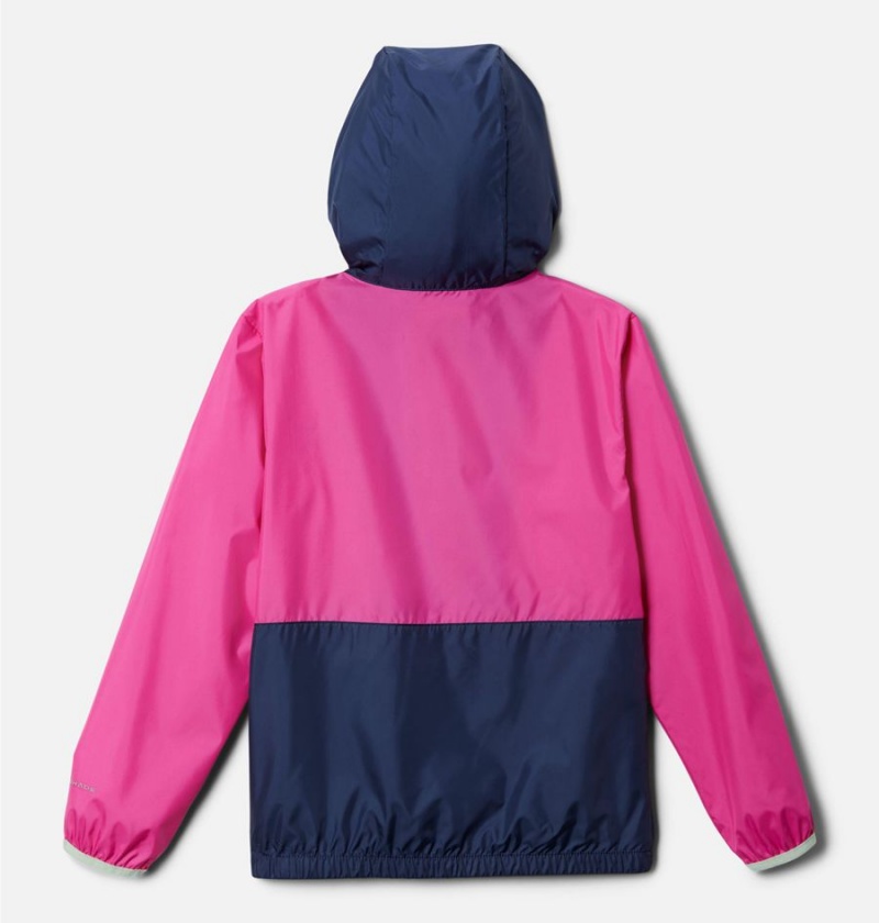 Columbia Back Bowl Hooded Windbreaker Kids' Jacket Pink | FSQUOD-734