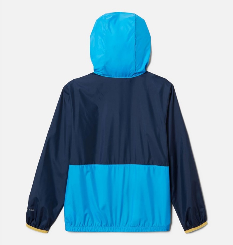 Columbia Back Bowl Hooded Windbreaker Kids' Jacket Blue | WOUPKS-106