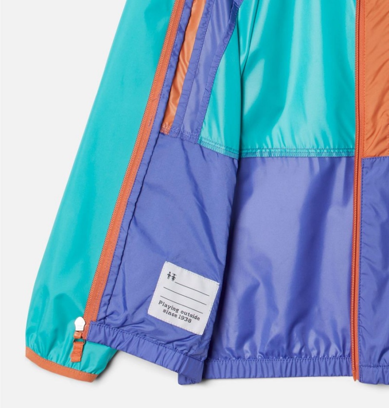 Columbia Back Bowl Hooded Windbreaker Kids' Jacket Blue | JOIESH-251