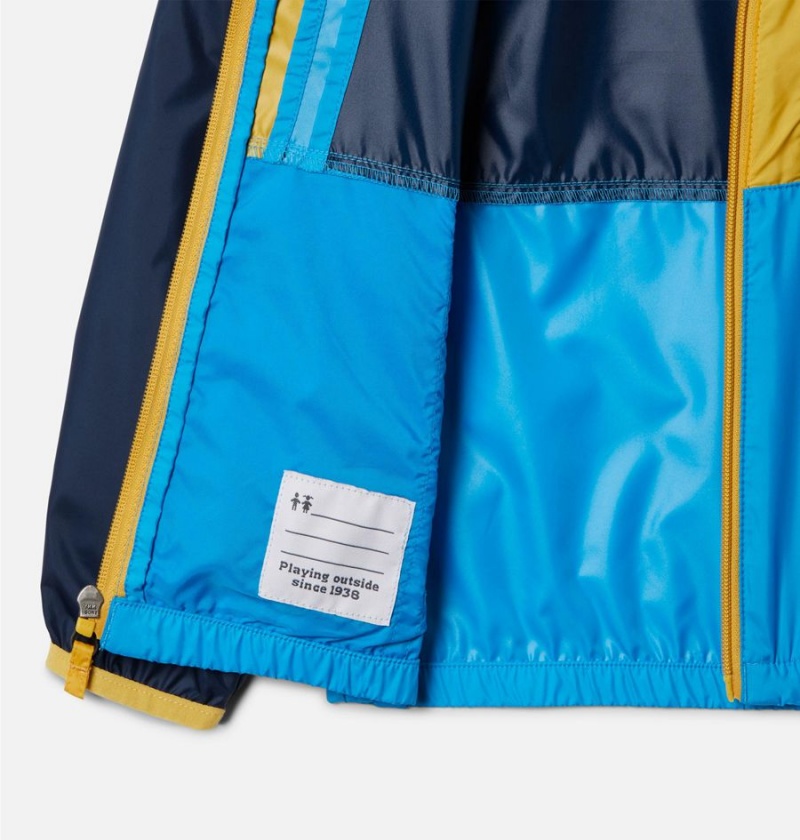 Columbia Back Bowl Hooded Windbreaker Kids' Jacket Navy | UIXWBS-102