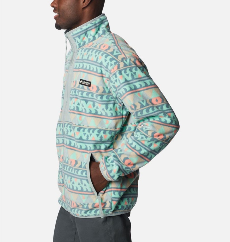 Columbia Back Bowl Lightweight Men's Fleece Jacket Green | CLJVZE-570