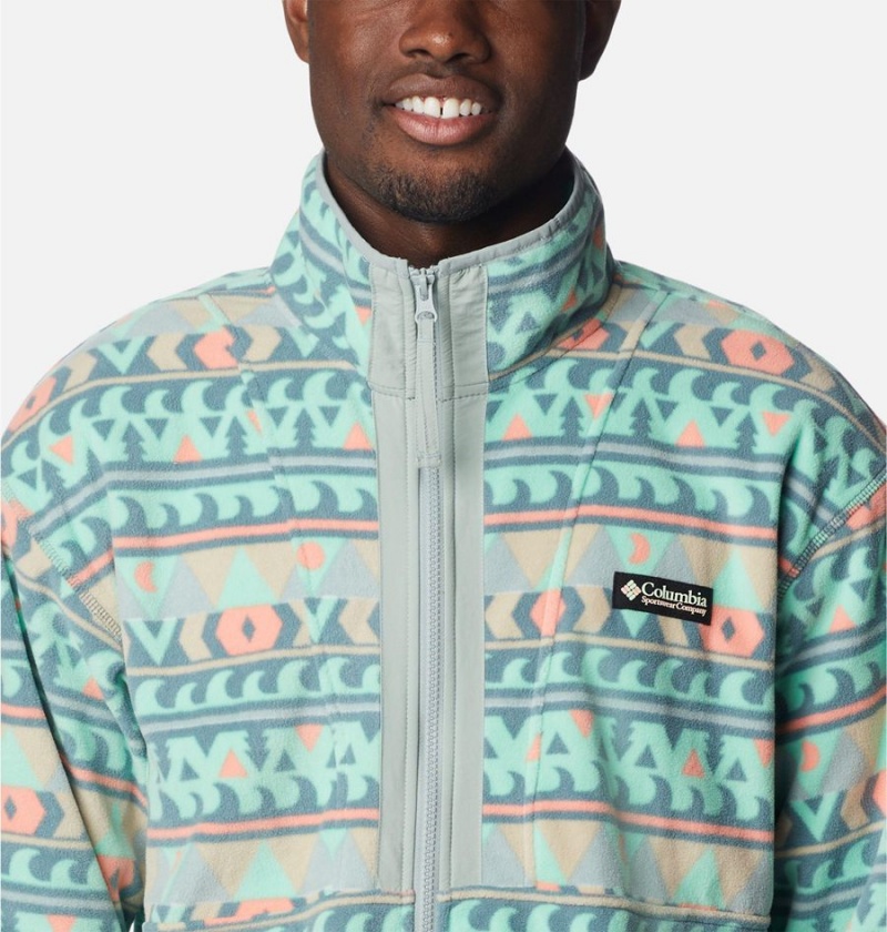 Columbia Back Bowl Lightweight Men's Fleece Jacket Green | CLJVZE-570