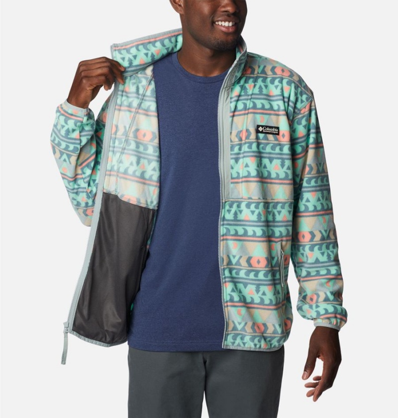 Columbia Back Bowl Lightweight Men's Fleece Jacket Green | CLJVZE-570