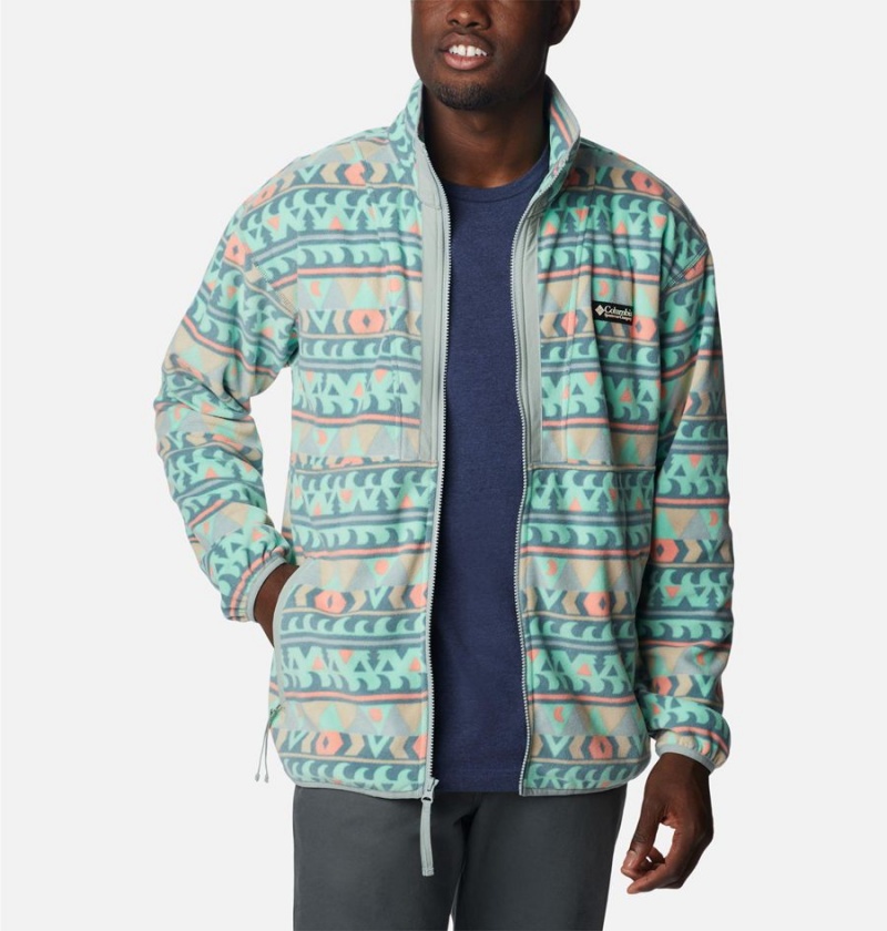 Columbia Back Bowl Lightweight Men's Fleece Jacket Green | CLJVZE-570
