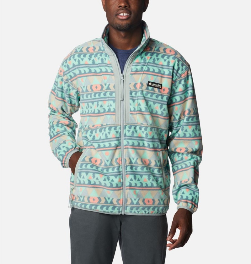 Columbia Back Bowl Lightweight Men\'s Fleece Jacket Green | CLJVZE-570