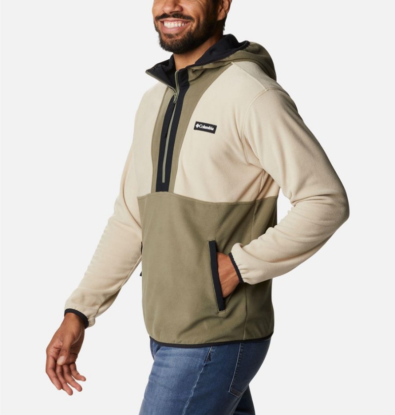 Columbia Back Bowl Lite Half Zip Fleece Men's Hoodie Khaki | EHNDJV-609