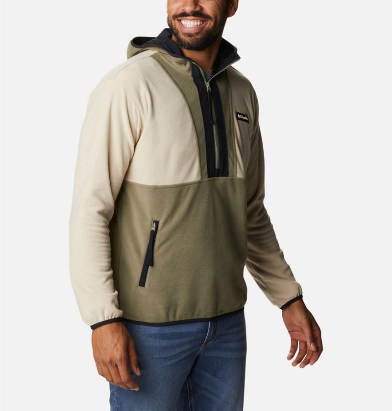 Columbia Back Bowl Lite Half Zip Fleece Men's Hoodie Khaki | EHNDJV-609