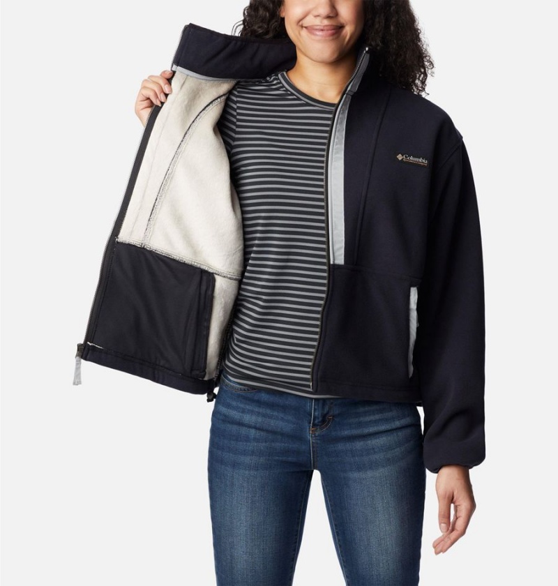 Columbia Backbowl Remastered Women's Fleece Jacket Black | FQRYJH-520