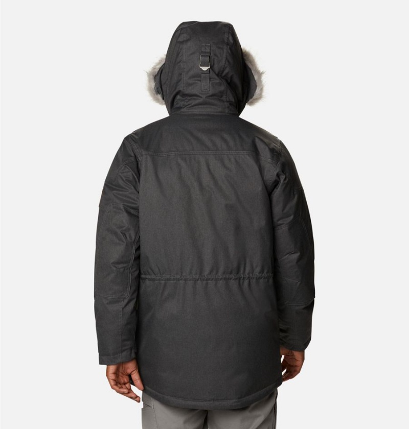 Columbia Barlow Pass 550 TurboDown Men's Coats Black | PNSOFZ-386
