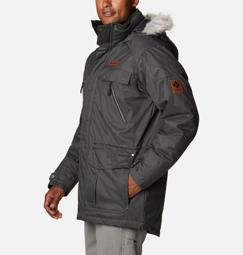 Columbia Barlow Pass 550 TurboDown Men's Coats Black | PNSOFZ-386
