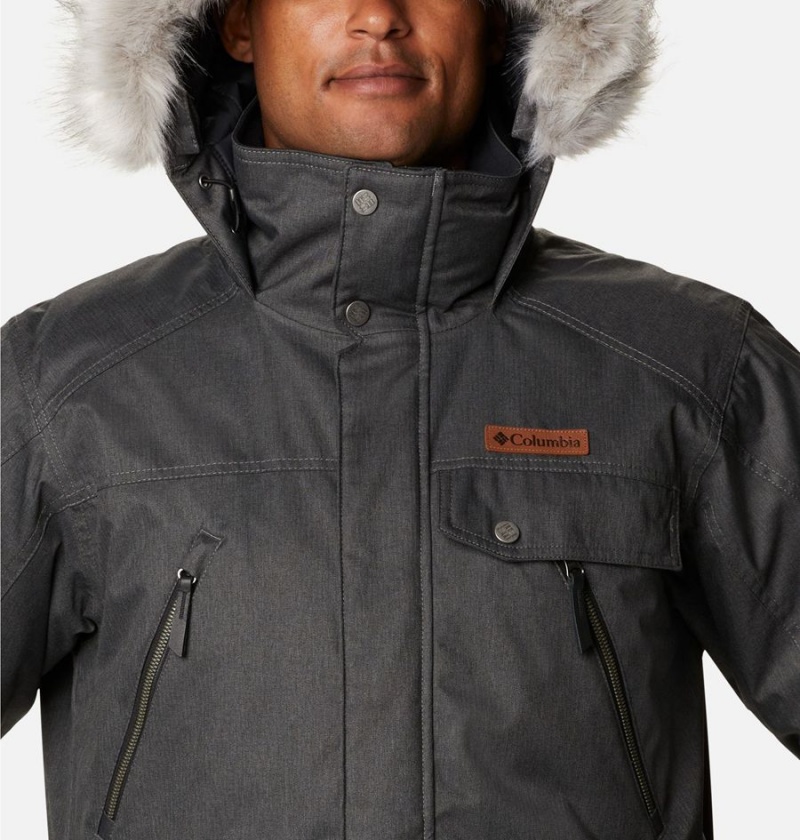 Columbia Barlow Pass 550 TurboDown Men's Coats Black | PNSOFZ-386