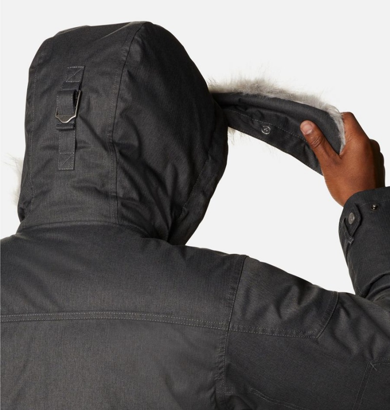 Columbia Barlow Pass 550 TurboDown Men's Coats Black | PNSOFZ-386