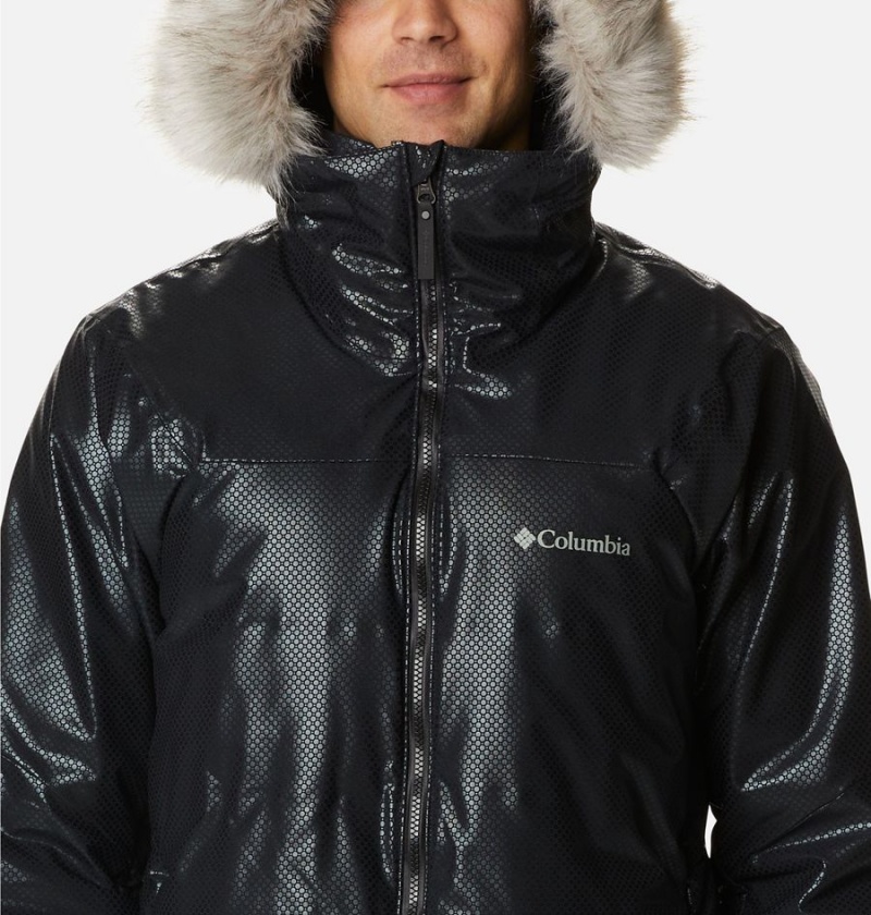 Columbia Barrett Spur II Black Dot Down Men's Coats Black | JZFOSA-263