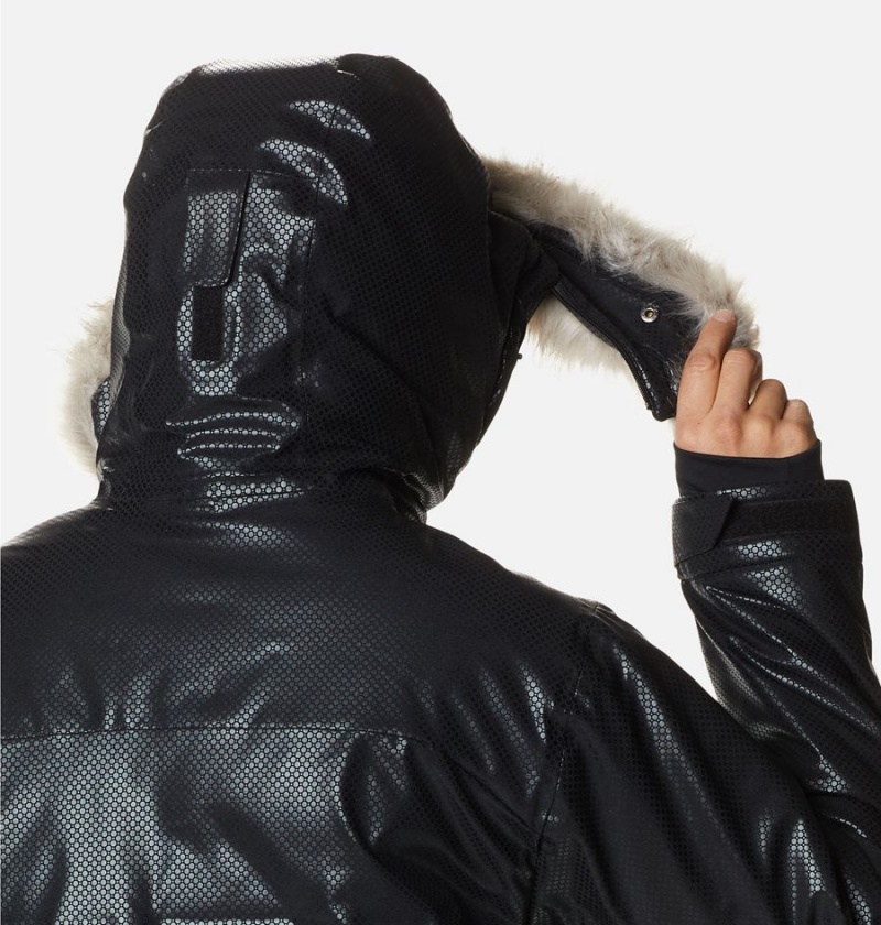 Columbia Barrett Spur II Black Dot Down Men's Coats Black | JZFOSA-263