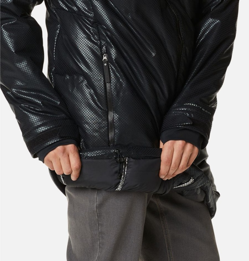 Columbia Barrett Spur II Black Dot Down Men's Coats Black | JZFOSA-263