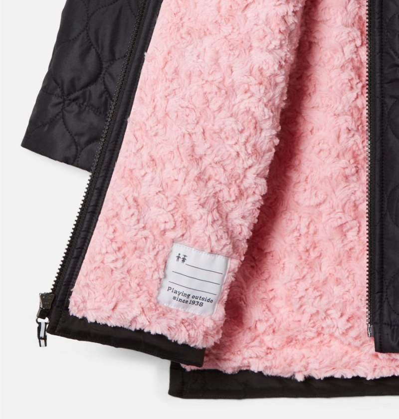 Columbia Bella Plush Novelty Kids' Jacket Black | DVMACW-058
