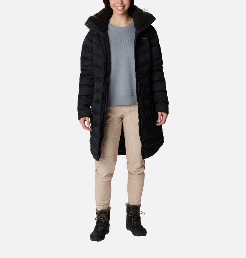 Columbia Belle Isle Mid Women's Puffer Jacket Black | HJMIPK-570