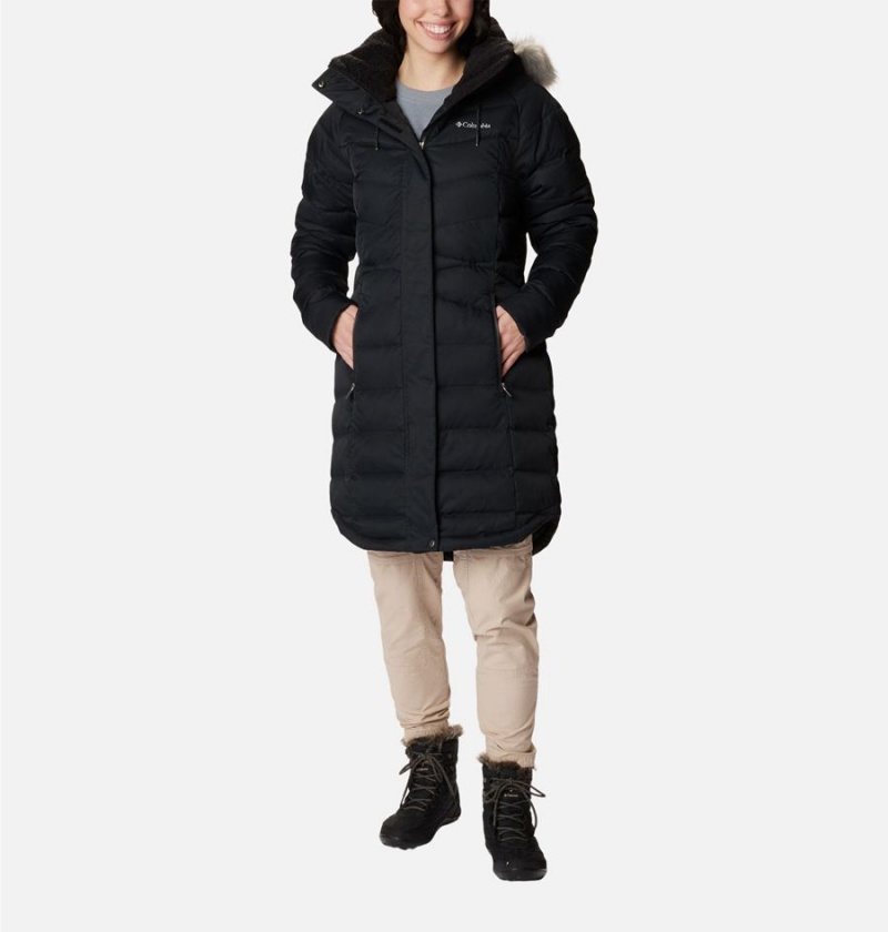 Columbia Belle Isle Mid Women\'s Puffer Jacket Black | HJMIPK-570