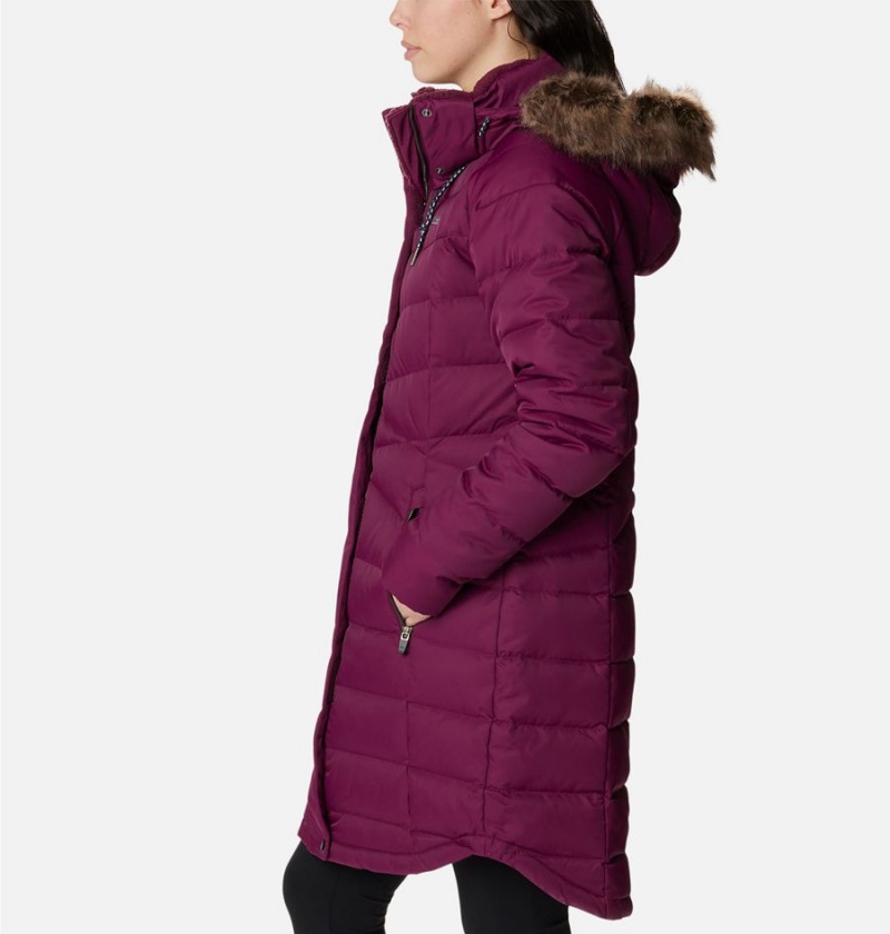 Columbia Belle Isle Mid Women's Puffer Jacket Purple | JHOKBU-346